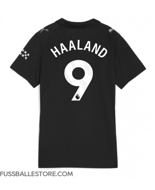 Günstige Manchester City Erling Haaland #9 Auswärtstrikot Damen 2025-26 Kurzarm Günstige Manchester City Erling Haaland #9 Auswärtstrikot Damen 2025-26 Kurzarm